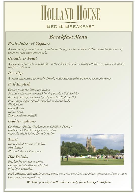 Holland House Bed & Breakfast Worcester Exterior foto